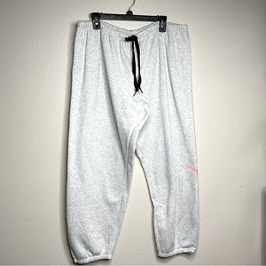 Victoria Secret PINK Gray Joggers / Sweatpants with Drawstring, Size XXL